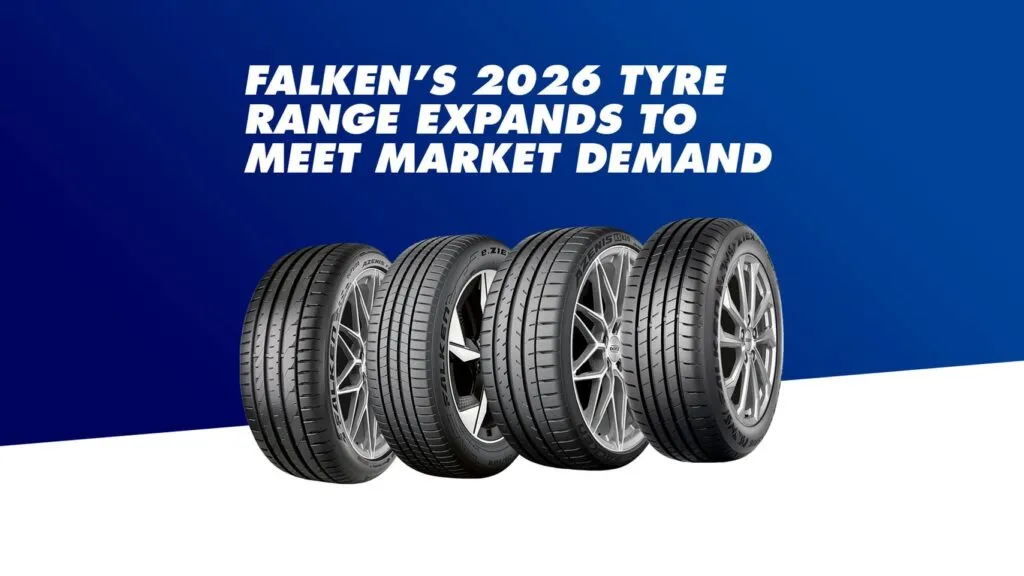 Falken 2026 summer tyre range display for SUVs and electric vehicles.