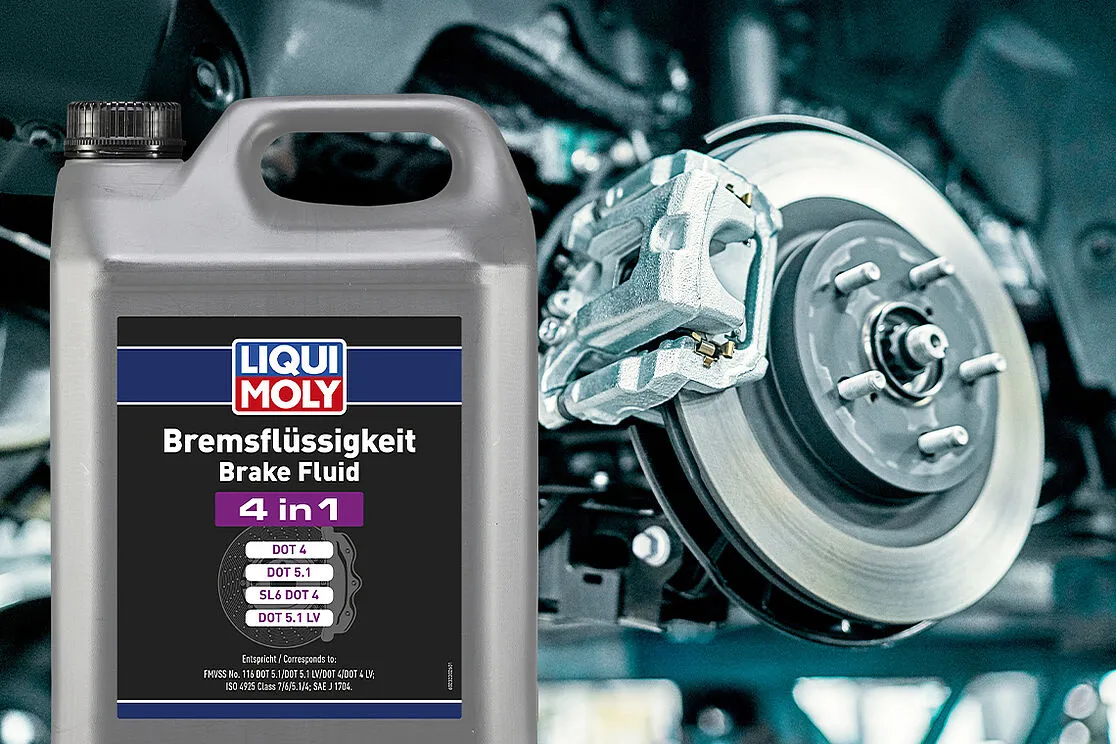 Liqui Moly Brake Fluid 4 in 1 promotional graphic. Image Credit: Liqui Moly