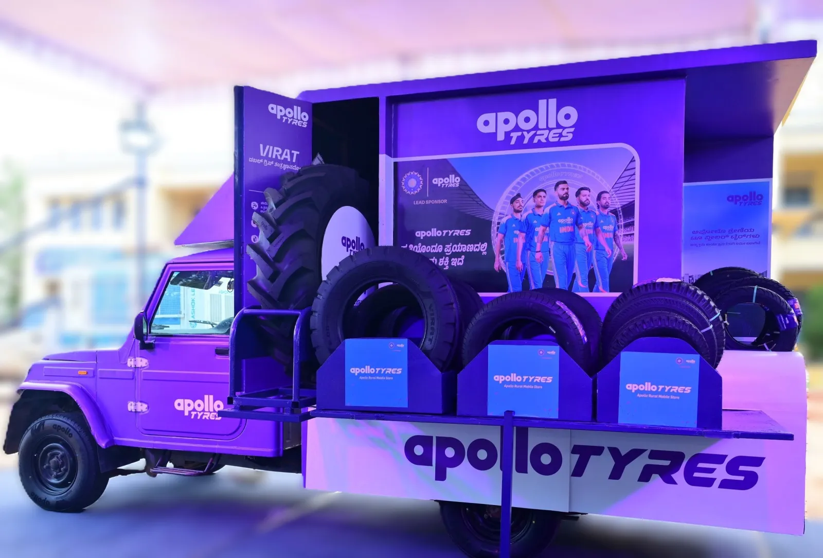 A fully customized Apollo Tyres mobile store van. (Photo: Apollo Tyres)