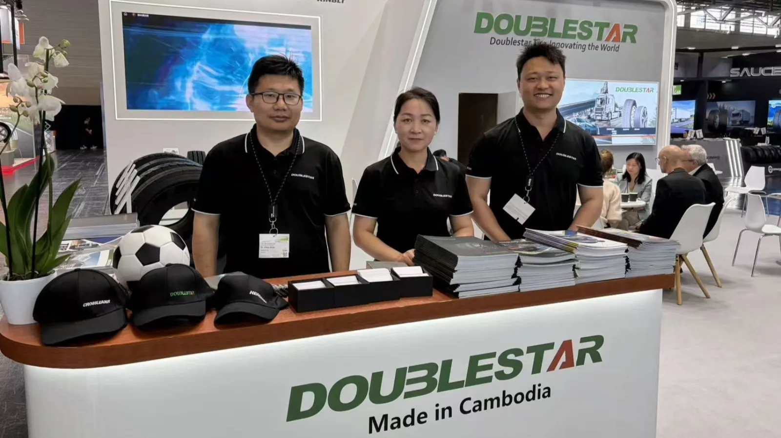Doublestar team members at The Tire Cologne 2026. (Photo: Doublestar Tyre)