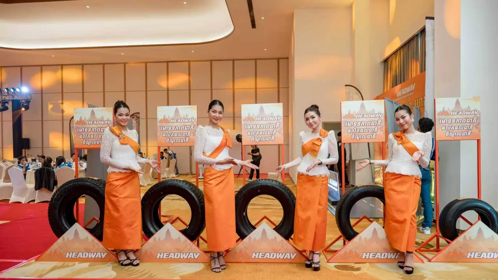 Headway tyre series during the official Doublestar Tyre launch event in Phnom Penh, Cambodia. (Photo: Doublestar Tyre)